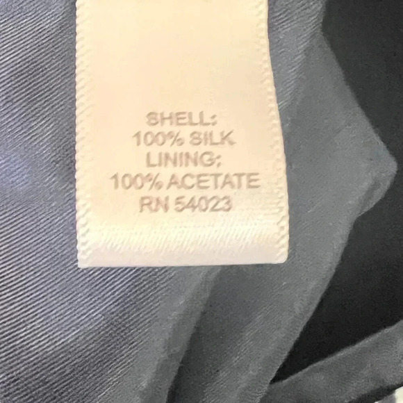 Banana Republic Blue Geo Print Silk Petite Mini Dress Size 10P - Picture 7 of 8